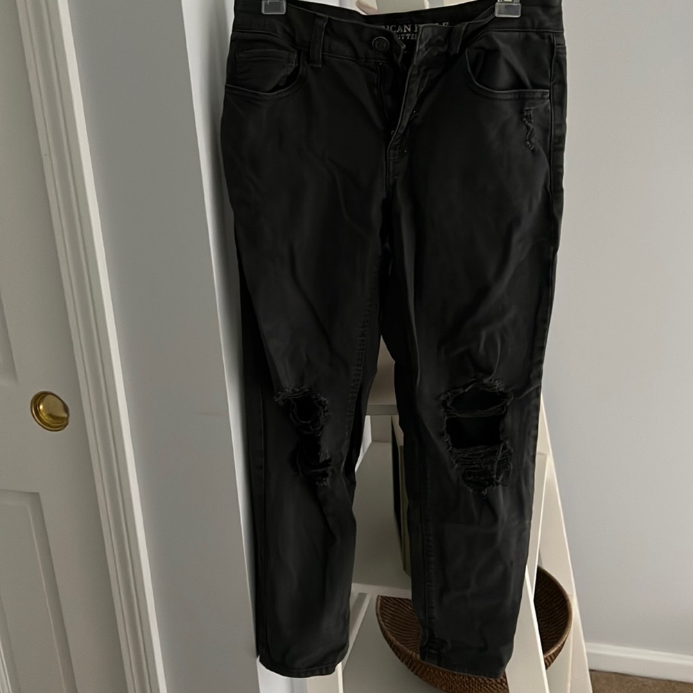 American Eagle Denim Gray distressed jeans